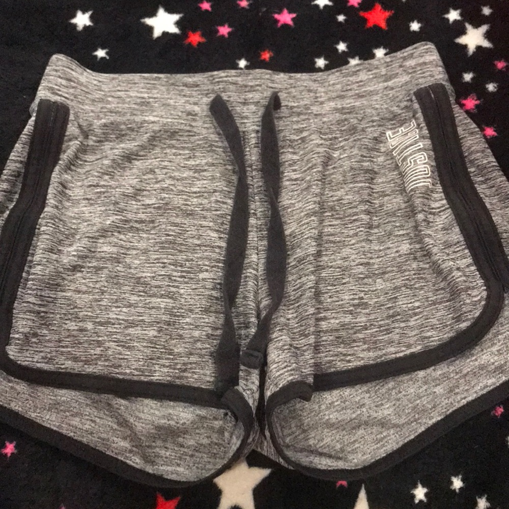 Grey and black shorts